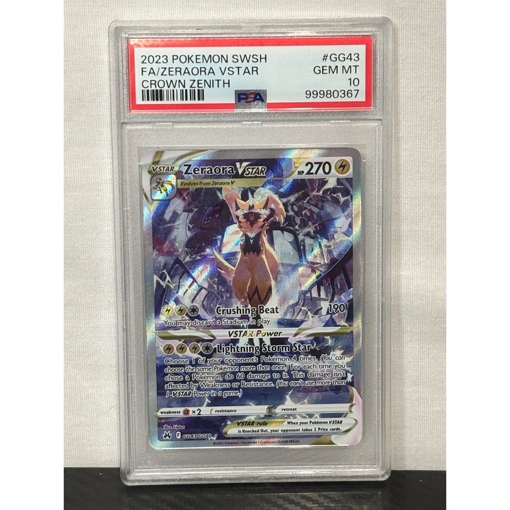 Pokemon Zeraora VSTAR Crown Zenith GG43/GG70 PSA 10 Gem Mint Full Art Card